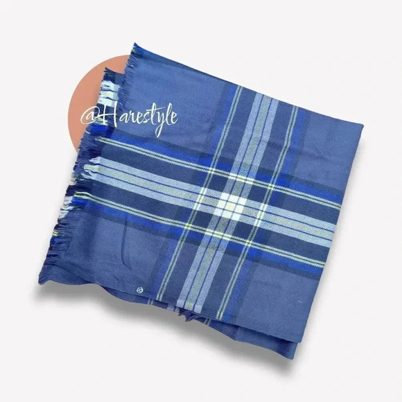 lululemon Accessories - lululemon navy plaid wrap